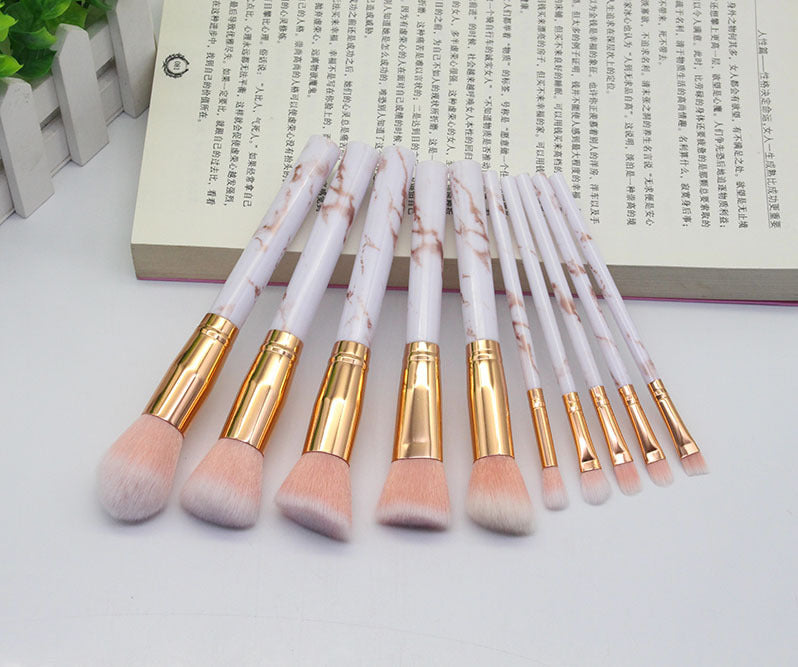 15 Marbled Design Makeup Brushes Set Best Buy Store