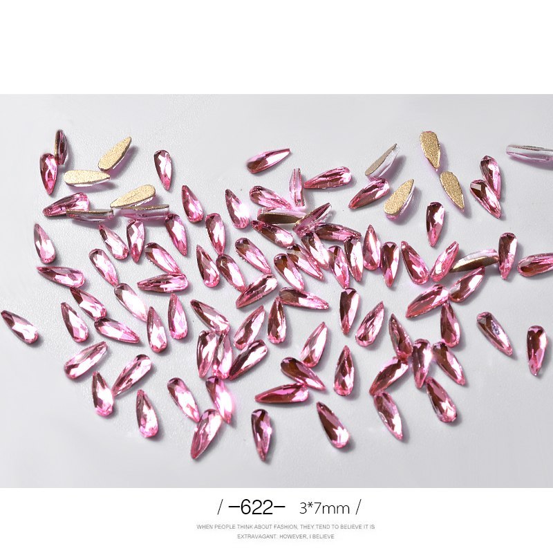 10Pcs 3D Nail Art Rhinestones Long Water Drop Shaped Glitter Nail Art Decorations Accessoires Nail Supplies Best Buy Store