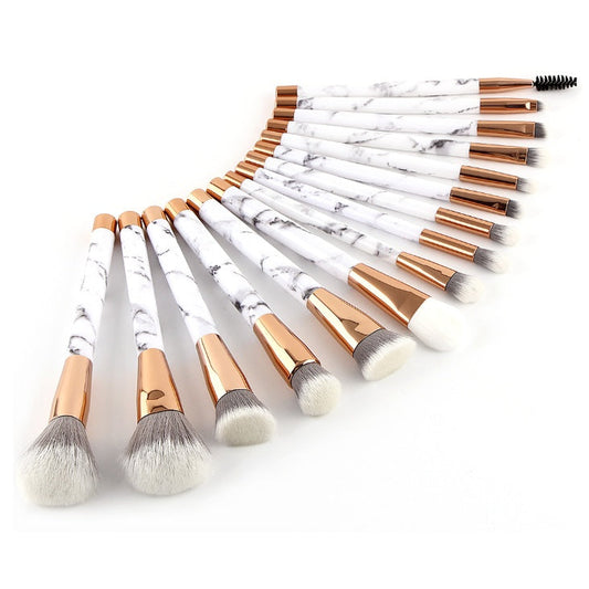 11 sets of marble makeup brush with makeup brush beauty makeup kit 11 makeup brush sets Best Buy Store